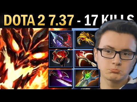 Shadow Fiend Gameplay Miracle with 17 Kills and Silveredge - Dota 7.38