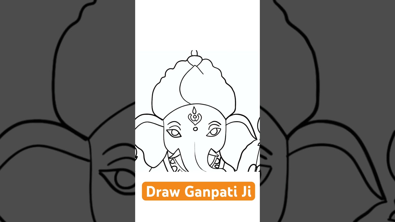 How to draw Ganpati easy for kids