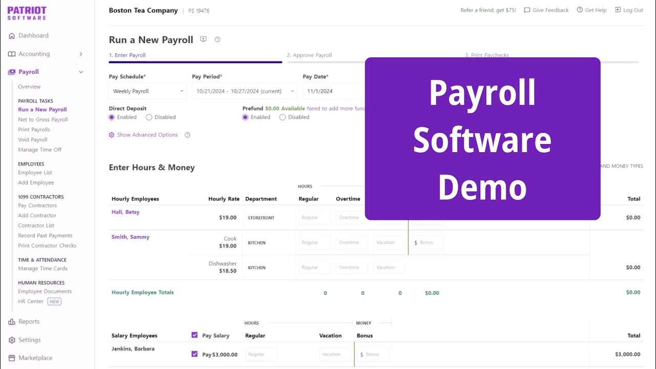 Payroll Software Demo | Patriot Software
