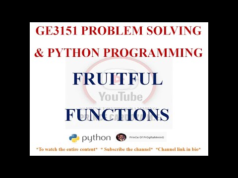 Fruitful Functions Ge3151 Problem Solving And Python Programming Notes