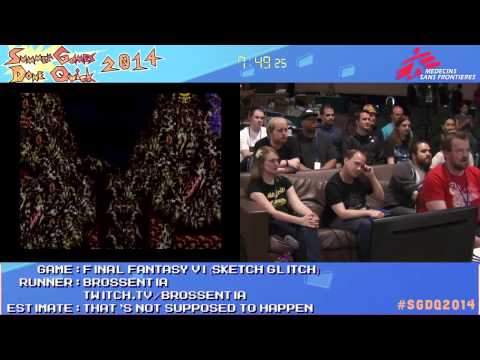 Final Fantasy VI Sketch Glitch by Brossentia in 21:40 - SGDQ2014 - Part 167
