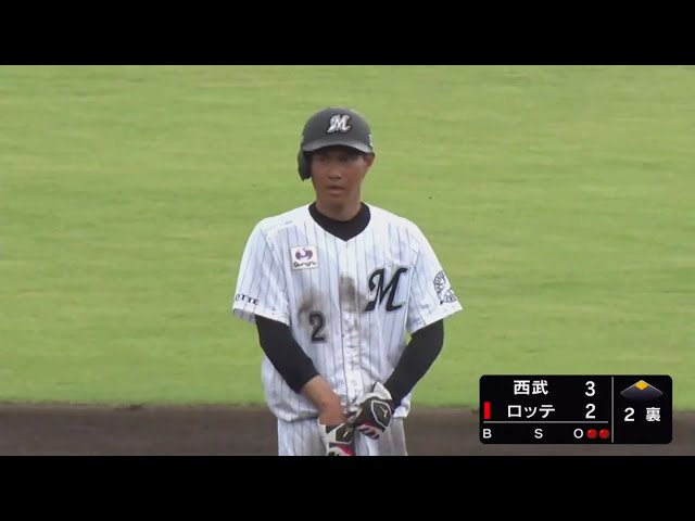 【2軍練習試合】相手に迫る一打!! マリーンズ・藤原の2点タイムリー2ベース!! 2020/6/12 M-L(ファーム練習試合)