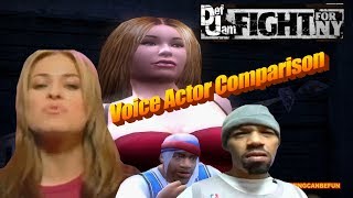 DEF JAM  GAME TO VOICE ACTOR COMPARISON (PS4 PRO &