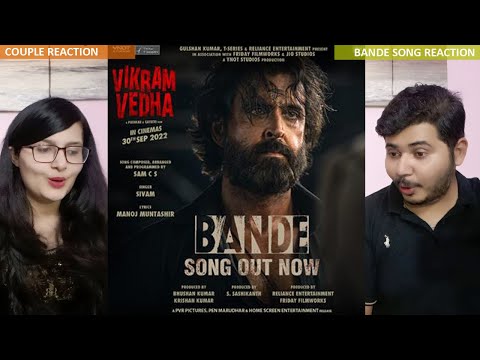 Couple Reaction on Bande (Video) Vikram Vedha | Hrithik Roshan, Saif Ali Khan |