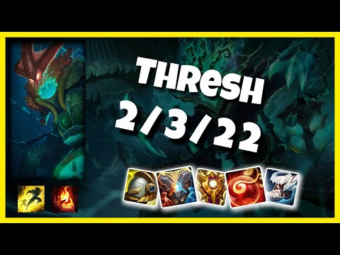 Thresh Support 10.25 Challenger Gameplay Replay - S11 (2/3/22) - KOREAN
