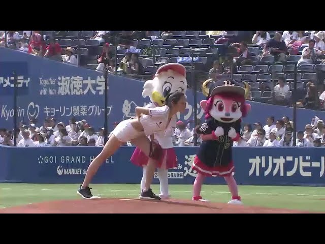 【始球式】タレント・片山萌美さんが始球式に登場!! 2016/7/2 M-Bs
