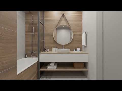 Дизайн-проект ванной комнаты с коллекцией Винтаж Вуд (Vintage Wood) от LB Ceramics