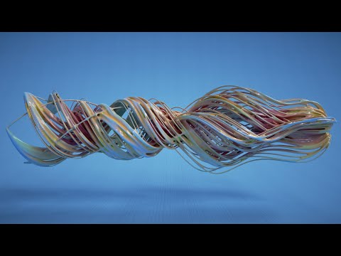 4 x Particle Emitter + OPEN VDB CSG UNION + animated along a WIND PATH