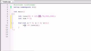 Buckys C++ Programming Tutorials - 34 - Using Arrays in Calculations