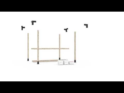 Toja Grid Any Size Single Pergola Kit with Post Wall for 4x4 Toja Grid Any Size Single Pergola Kit with Post Wall for 4x4