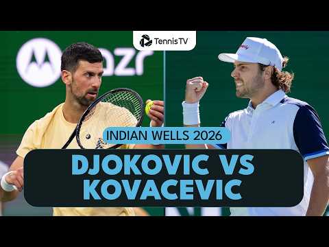 Novak Djokovic vs Aleksandar Kovacevic Round 3 Battle | Indian Wells 2026 Highlights