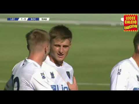 Il gol del vantaggio di Lorenzo Colombo nell'amichevole LECCE-Bochum 2 a 3 del 13 luglio 2022