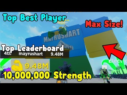 I reached 10 Million Strength! Top Best Players On Leaderboard! - Muscle Legend
