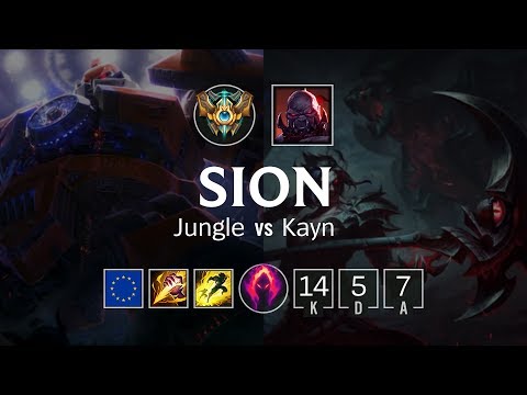 Sion Jungle vs Kayn - EUW Challenger Patch 8.23