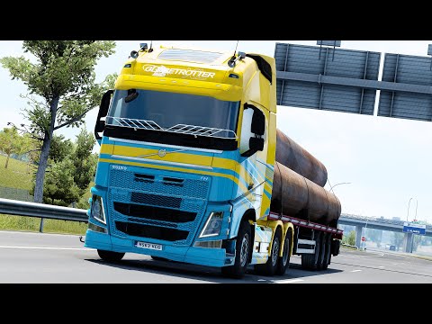 Volvo FH Globetrotter XL - Large Tubes Transport - Euro Truck Simulator 2