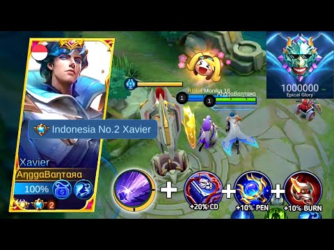 XAVIER TUTORIAL | How To Win Solo Ranked in Epical Glory🗿| Xavier Top Global Best Build | MLBB