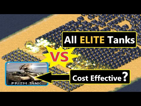 100 Prism Tanks vs all ELITES - Red Alert 2