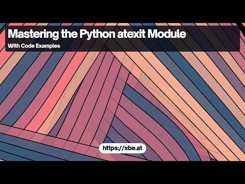 Python Atexit Module Shutdown Hooks In Python