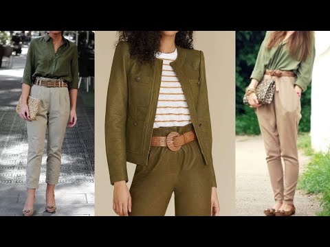 BELLAS COMBINACIONES de ROPA en COLOR VERDE OLIVA / OUTFITS en TONOS VERDE OLIVO / COMO COMBINAR