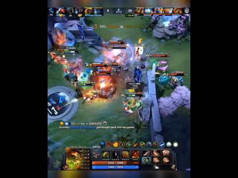 [Dota2] TI9 OG vs Newbee fountain farming by Topson "BB" and ana "io" #shorts