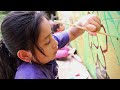 Expresiones After-School Program - Mural Painting at Hacienda CDC's Salon Comunal