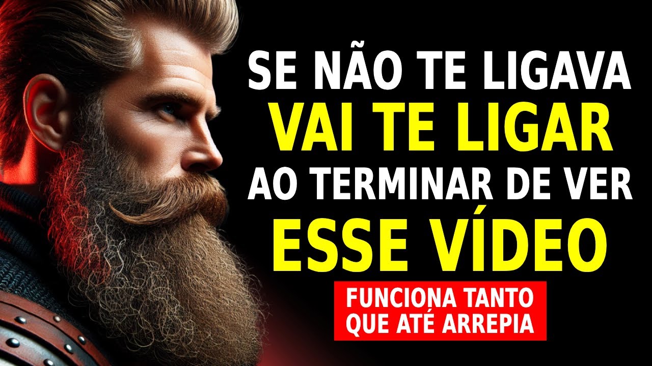 NÃO PERCA ESSE VÍDEO PORQUE HOJE VAI TE LIGAR E SENTIR SUA FALTA DESESPERADAMENTE | ESTOICISMO