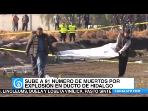 Suman 91 los fallecidos por la explosión en el ducto de Tlahuelipan, Hidalgo