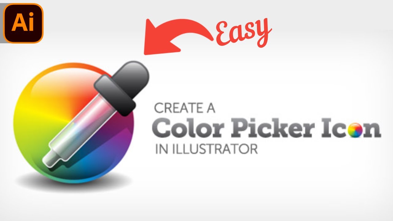 Master Illustrator & Create a COLOR PICKER Icon + Bonus COLOR WHEEL Tutorial