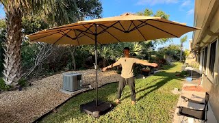 Reviewing this 15FT Triple-Size Patio Umbrella
