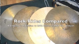 Video thumbnail for 20" Ride Cymbal Comparison - ZBT Zildjian vs 2002 Paiste vs Z Zildjian vs A Zildjian by Ryan Alexander Bloom