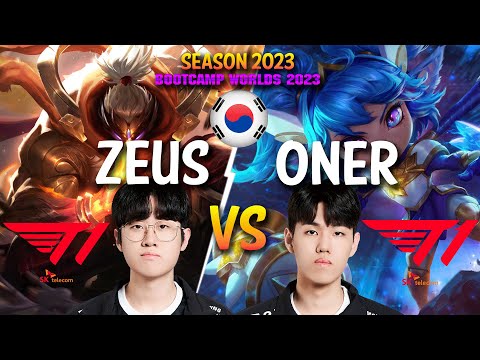 T1 Zeus vs T1 Oner - Zeus JAX vs Oner POPPY Top - Patch 13.20 KR Ranked
