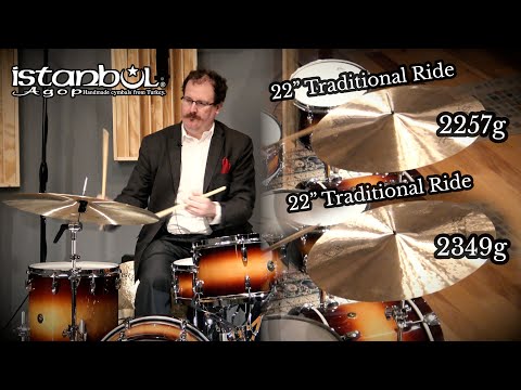 Istanbul Agop Traditional Original 22" Ride Cymbals - 2349g and 2257g