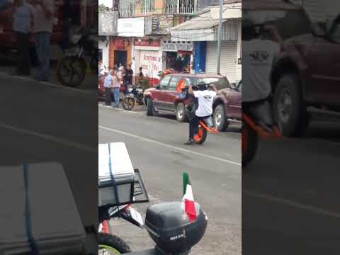 Show de motos en el centro de Omealca, Veracruz, México.