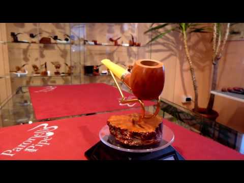 Pipa radica e ambra apple anno 1950 - www.paronellipipe.it