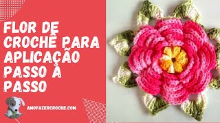 Flor de Croch Para Aplicao Passo a Passo