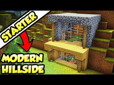 Minecraft Modern Starter Hillside House Tutorial (How to Build) Video