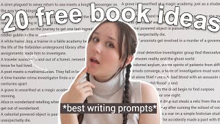 20 *FREE* BOOK IDEAS .˚⋆🙋‍♀️ start your new book with these writing prompts! let