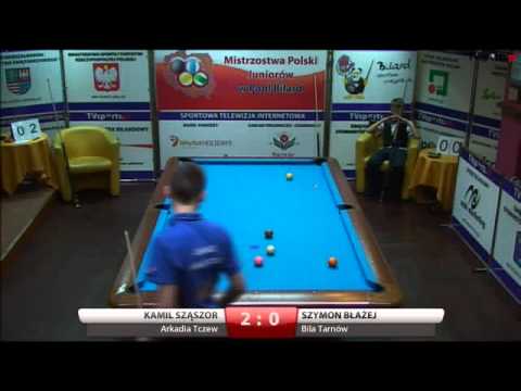 Mistrzostwa Polski Juniorów w Bilard 9 bil-Kielce 2014 Szaszor-Blazej