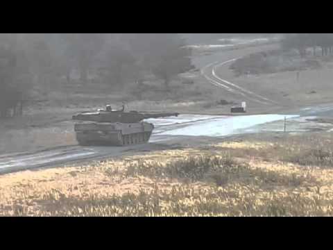 Panzer Leopard 2 schießt - Truppenübungsplatz Grafenwöhr