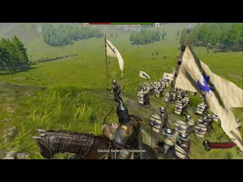 500 Vlandian Crossbows vs Sturgian Spearmen Cavalry Mount & Blade II: Bannerlord Medieval Archery PC