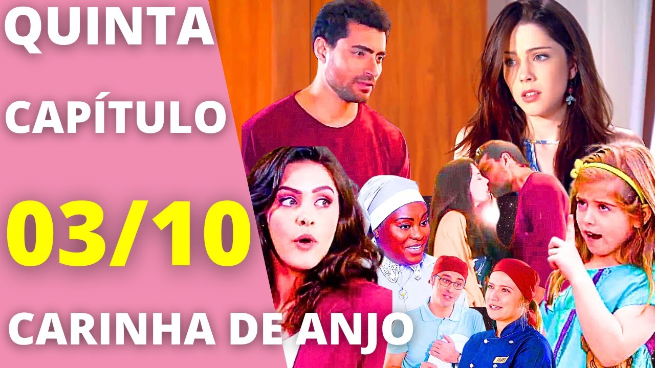 CARINHA DE ANJO Capítulo de hoje QUINTA 03/10 Gustavo beija Cecília e a pede em namoro.