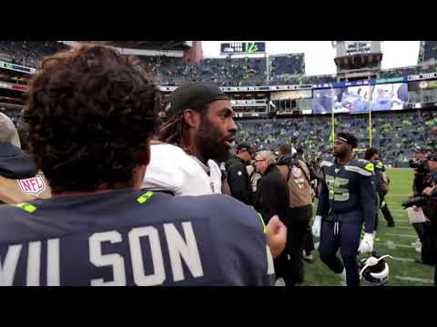 Earl Thomas meets Russell Wilson on the field postgame