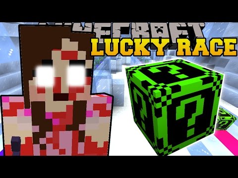Minecraft: JEN THE KILLER'S ICY LUCKY BLOCK RACE - Lucky Block Mod - Modded Mini-Game
