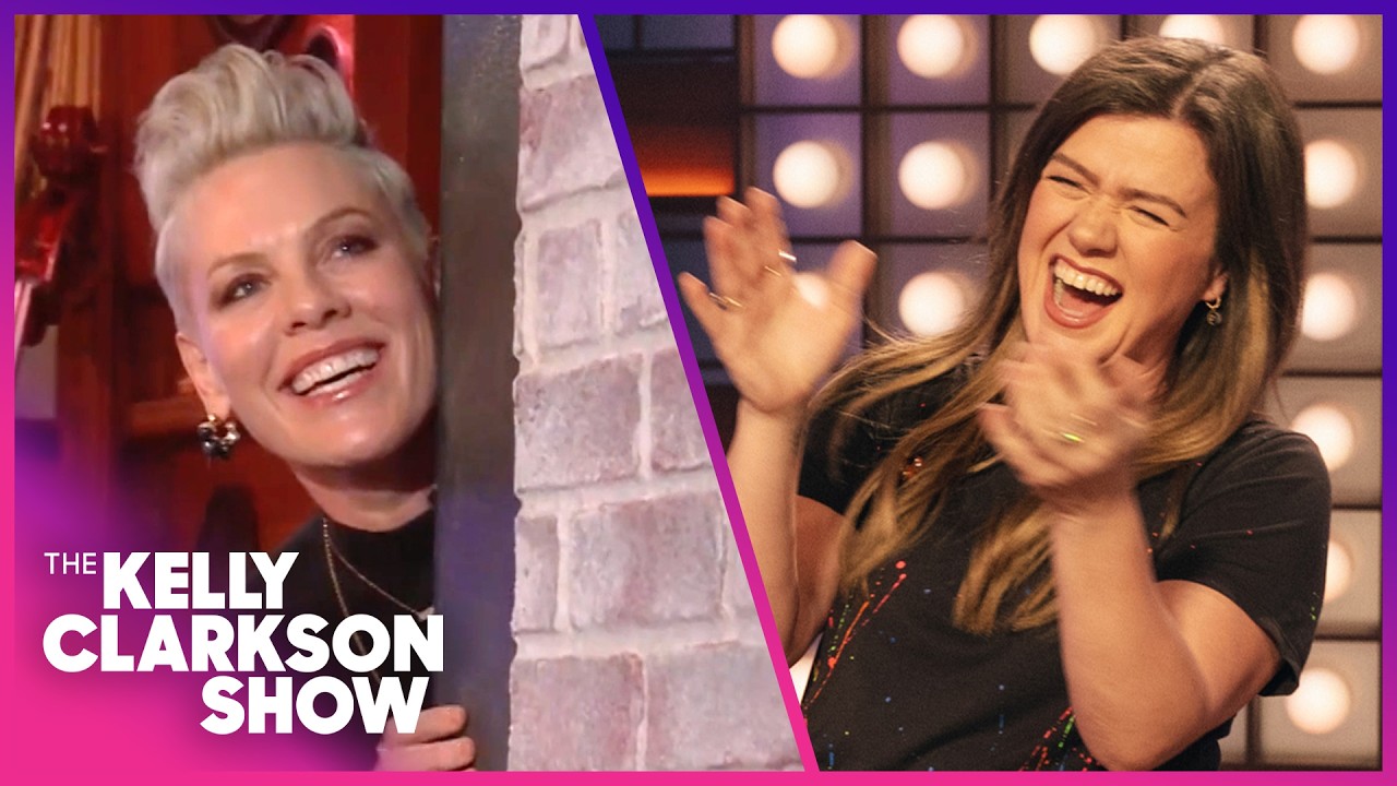 P!nk、ゲスト司会者ウィークの前にケリー・クラークソンのショーをクラッシュ - YouTube