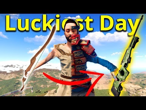 My Luckiest Day Solo Ever On Rust! Bow To L96 in Two Minutes! - Rust Solo Survival 1/2