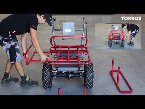 Brouette électrique 300 kg 4 roues et benne en plastique TORROS EP300P