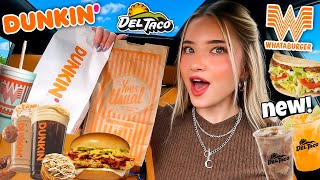 Eating NEW Fast Food Menu Items For 24 HOURS!!