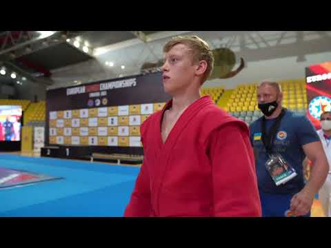 VISKOV (UKR) VS KUSAINOV (RUS). Youth M 58 kg. European SAMBO Championships 2021
