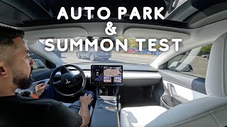 Model 3 Start Summon and Auto Park Test