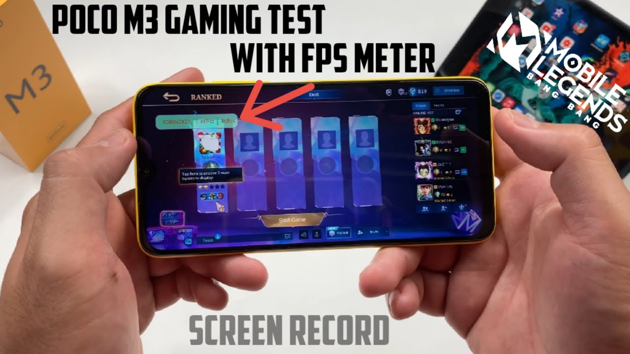 POCO M3 Gaming Test Mobile Legends | Screen Record & Graphics